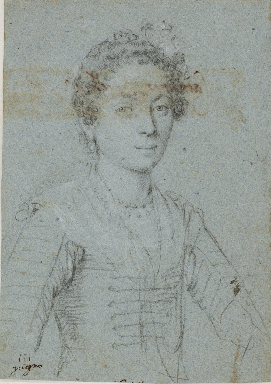 Retrato de una mujer, medio cuerpo de Ottavio Mario Leoni