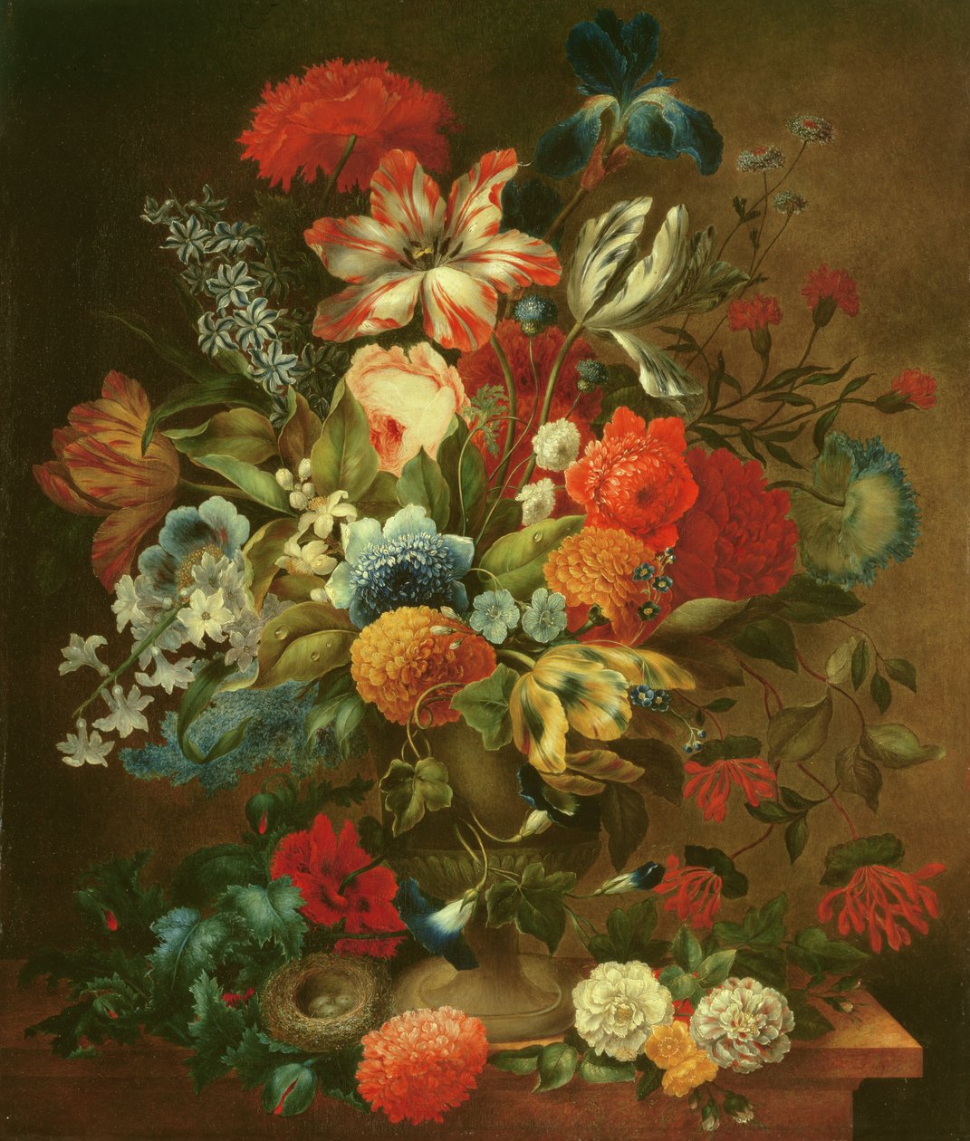 Naturaleza muerta con nido de pájaro de Ottmar the Elder Elliger