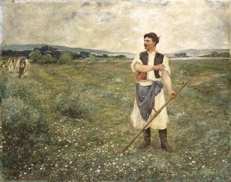 Hombre con guadaña de Otto Baditz