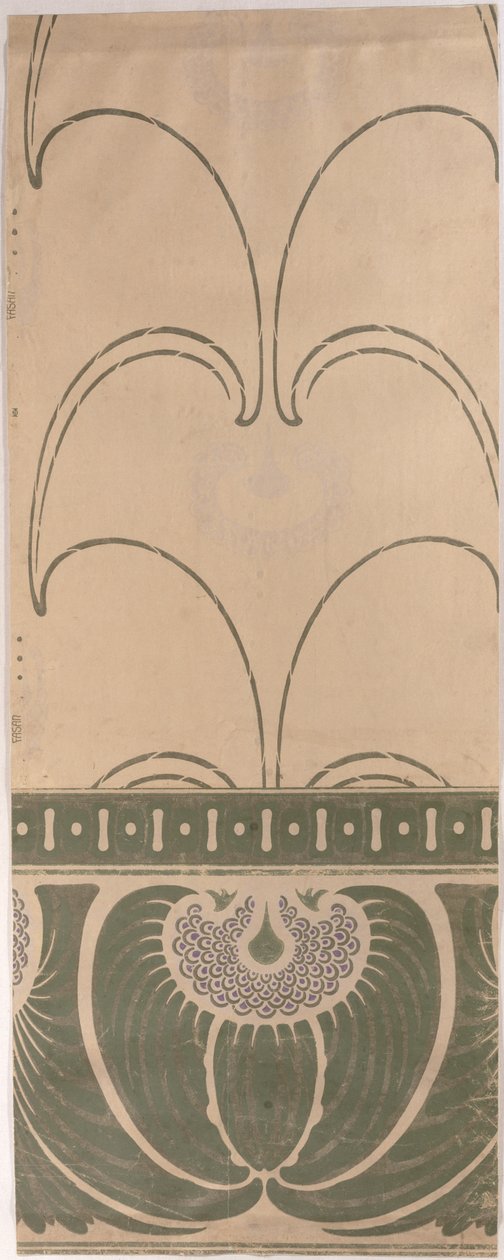 Diseño de papel tapiz Fasau de Otto Eckmann