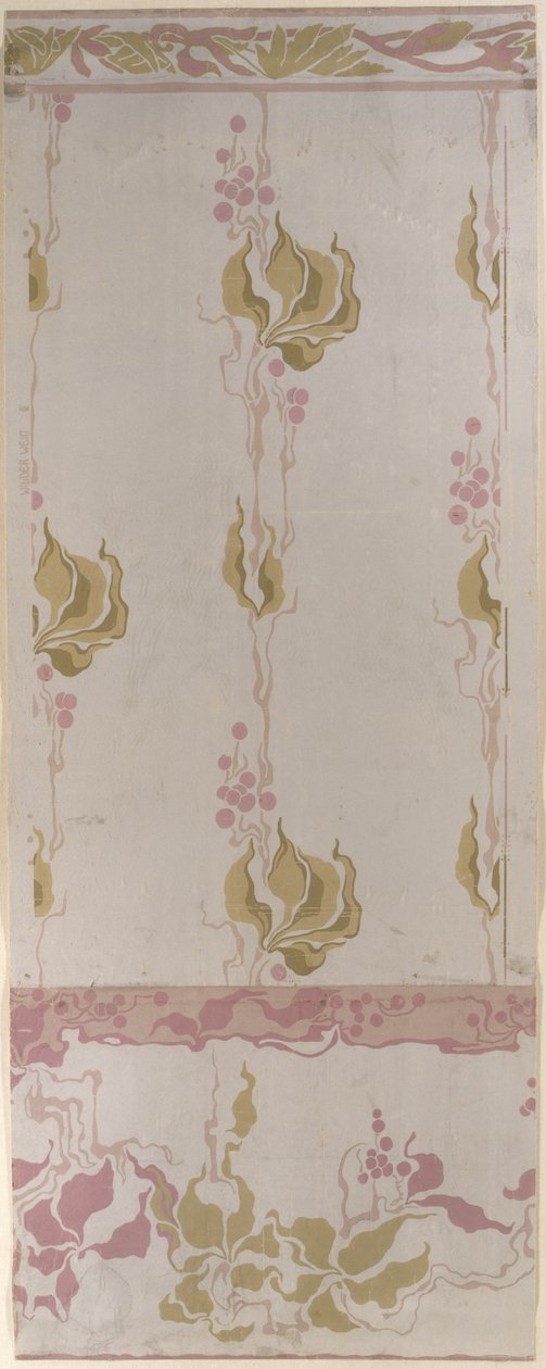 Diseño de papel tapiz Virginia Creeper de Otto Eckmann
