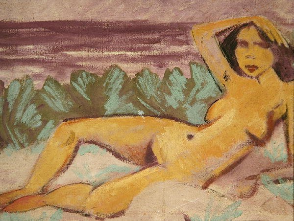 Desnudo reclinado, c.1914 de Otto Mueller