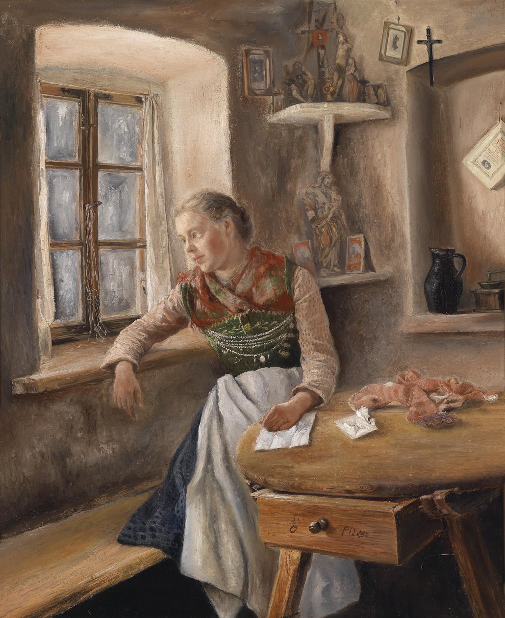 Niña en la ventana de Otto Piltz