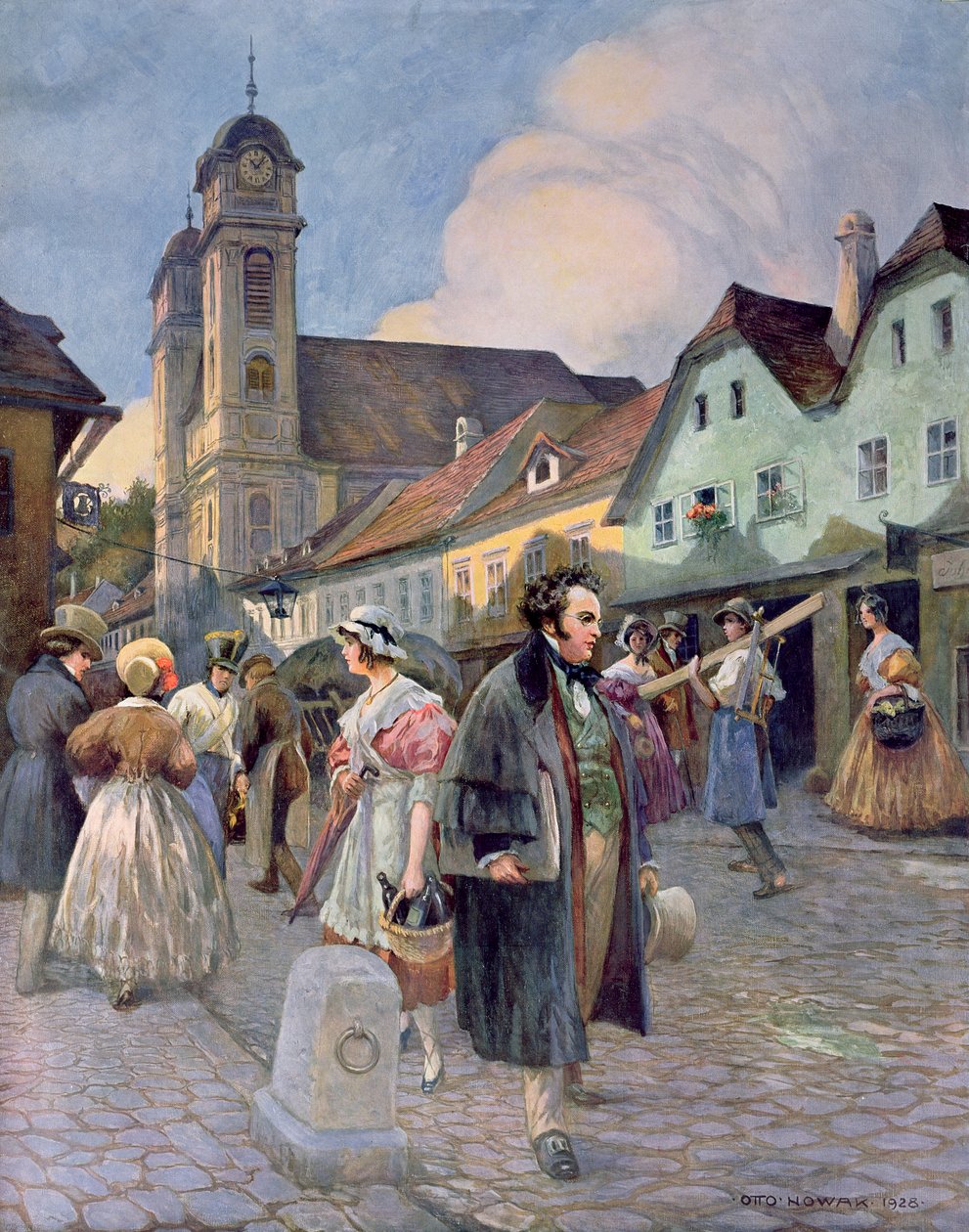 Franz Peter Schubert (1797-1828) en Liechtenthal, 1928 de Otto Robert Nowak