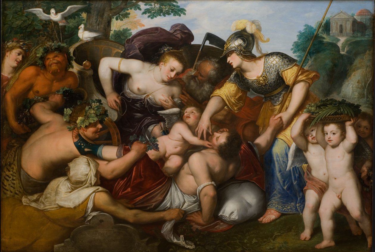 Alegoría de las tentaciones de la juventud, 1648 de Otto van Veen