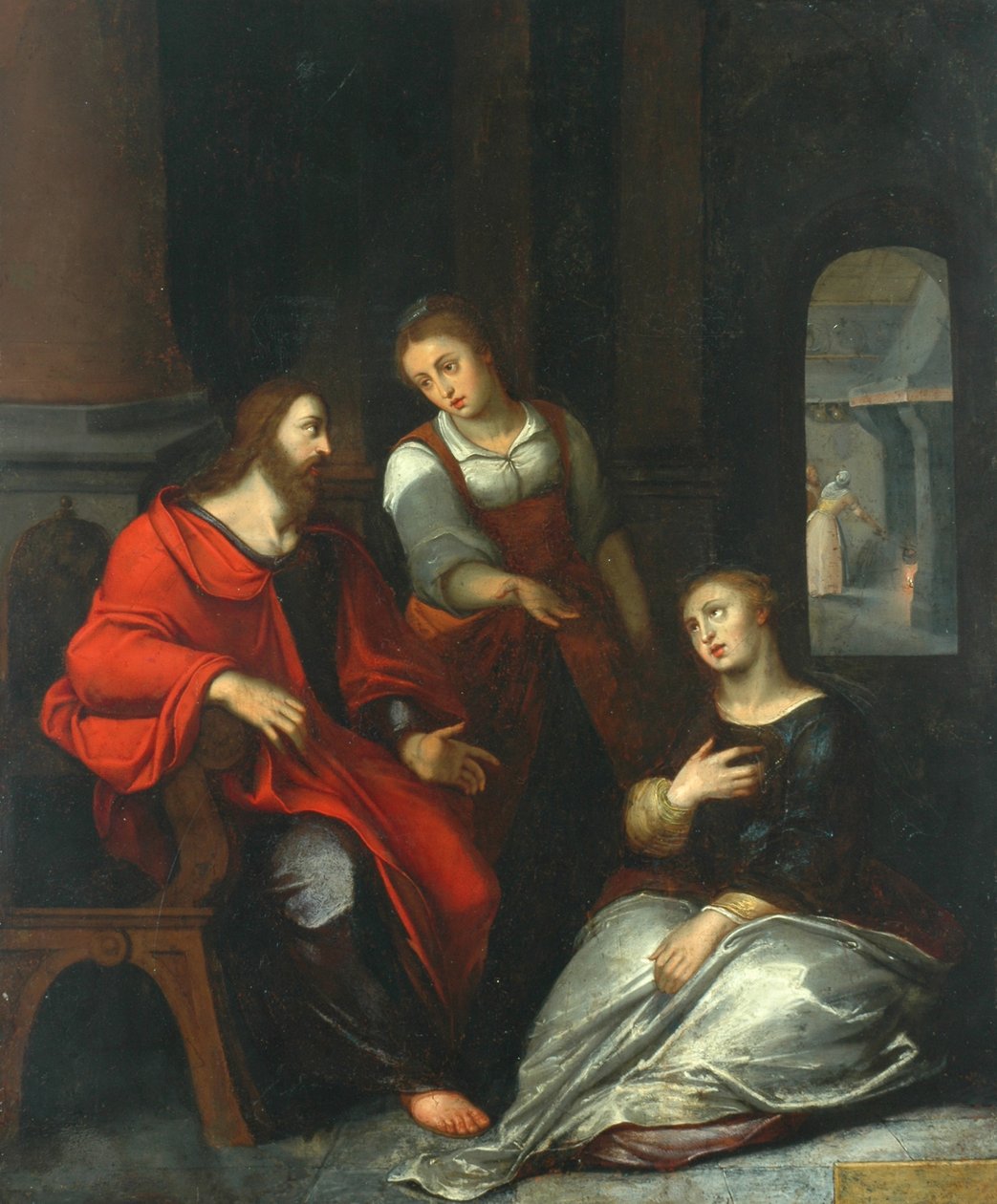 Cristo en la casa de María y Marta, 1556 de Otto van Veen