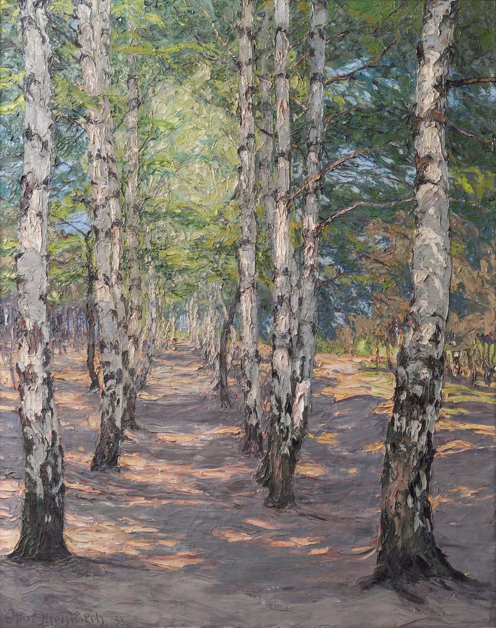 Sendero de abedules en el Heller, cerca de Dresde de Otto Altenkirch