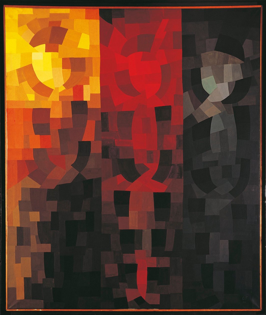Composición diciembre 1935, boceto para un tríptico de Otto Freundlich