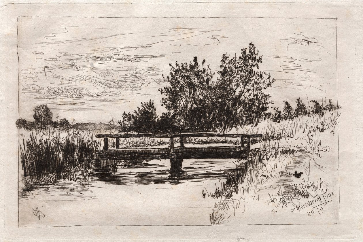 Puente, Schleissheim, 1879 de Otto H. Bacher