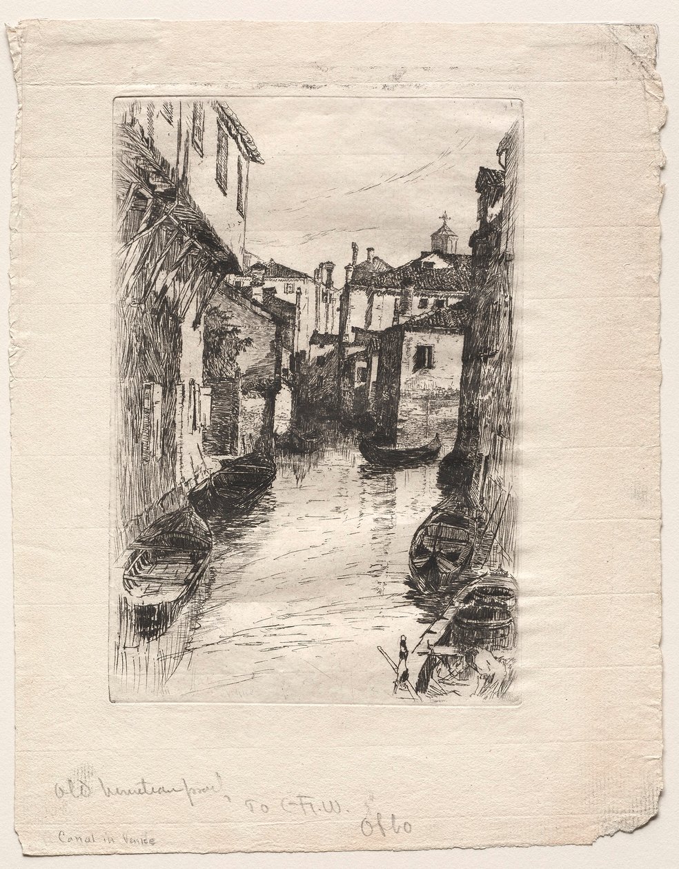 Canal en Venecia, 1880 de Otto H. Bacher