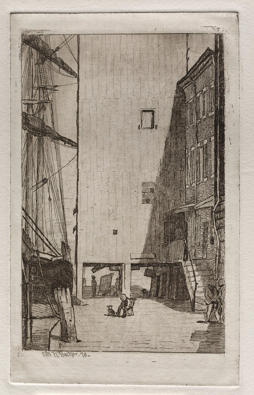 Barco y elevador, 1878 de Otto H. Bacher