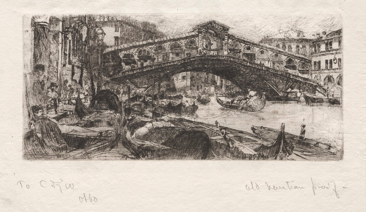 El Rialto, Venecia, 1880 de Otto H. Bacher