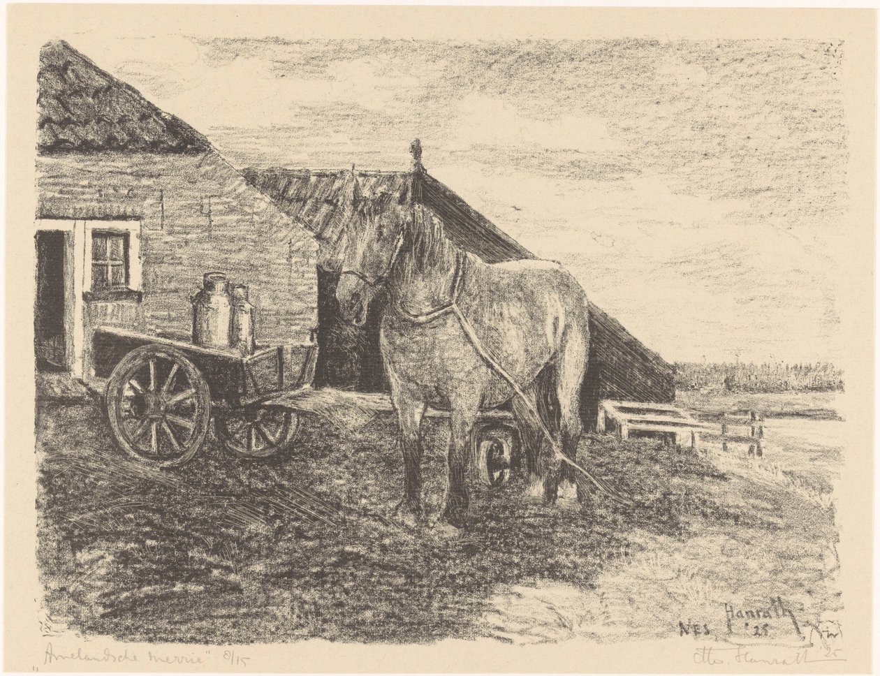 Amelandsche merrie (título original del objeto) de Otto Hanrath (signed by artist)