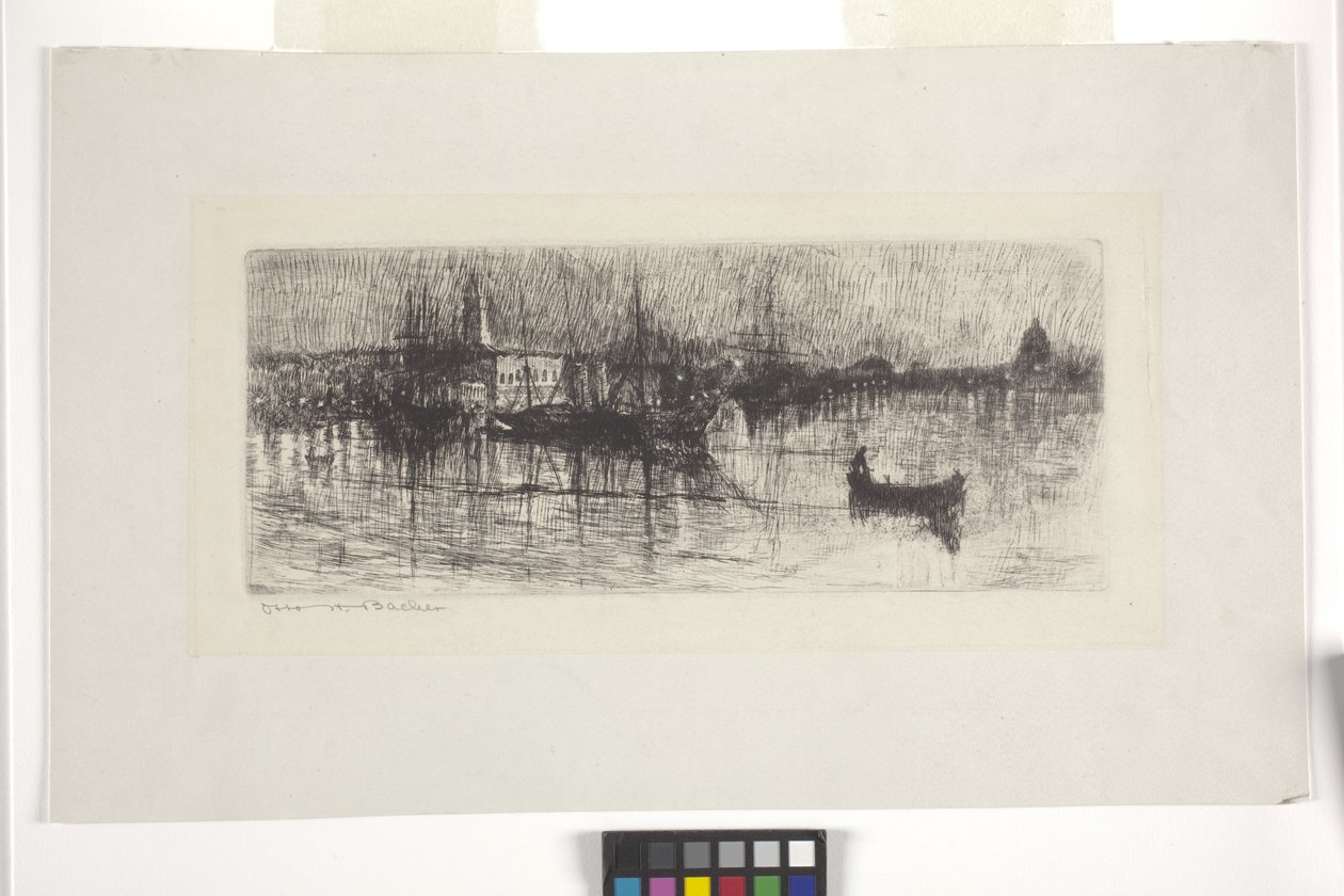 Noche lluviosa en Venecia de Otto Henry Bacher