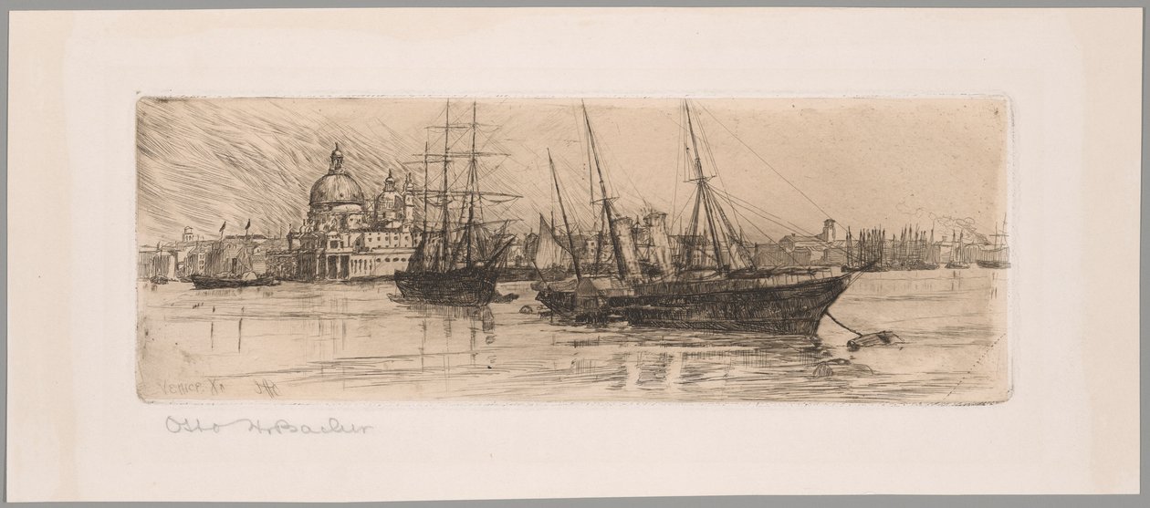 Dos barcos, Venecia de Otto Henry Bacher