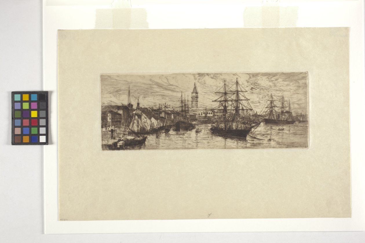 Venecia, transporte marítimo y Palazzo Ducale de Otto Henry Bacher
