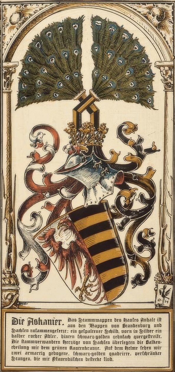 Los escudos de armas de las casas principescas alemanas: Los Ascanios de Otto Hupp
