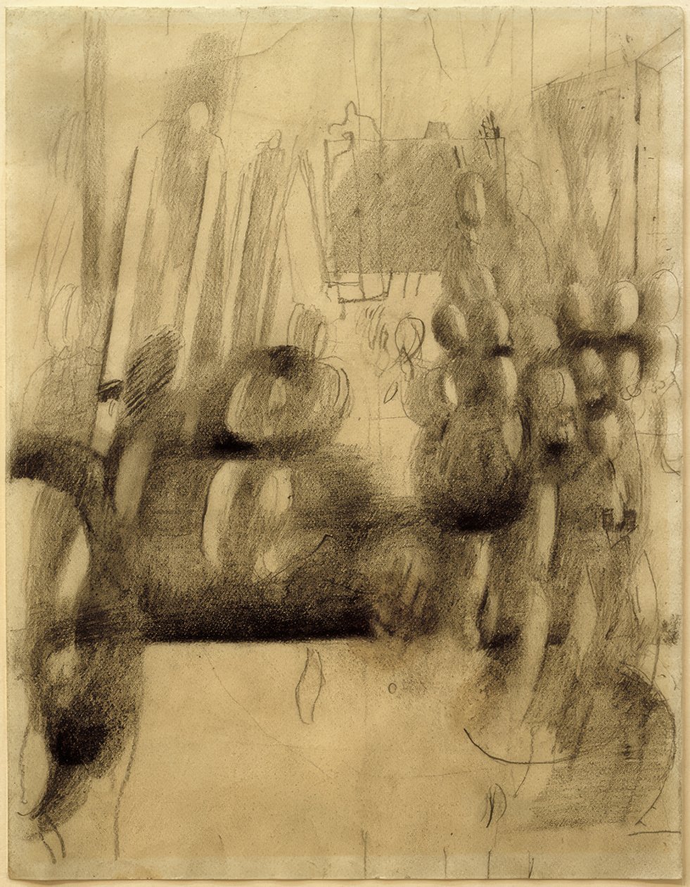 Entrada a la clase (Aula). Boceto de Otto Meyer Amden
