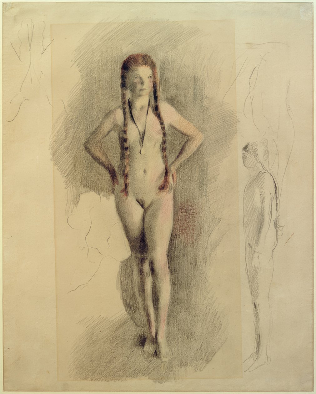 Niña con medallón de Otto Meyer Amden