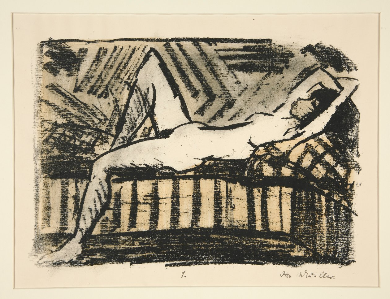 Desnudo reclinado de Otto Mueller