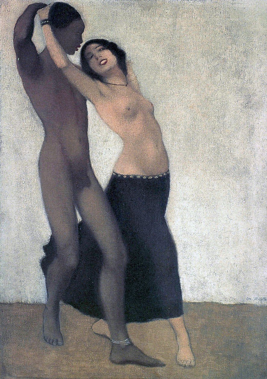 Una Pareja de Bailarines Afro-Europea, c.1903 de Otto Mueller
