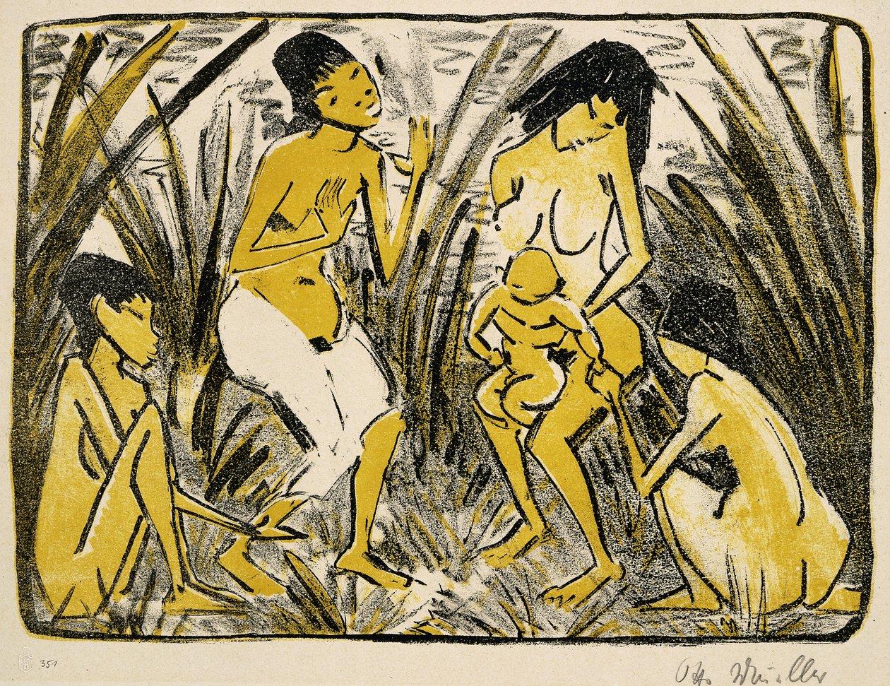 El descubrimiento de Moisés, 1920 de Otto Mueller