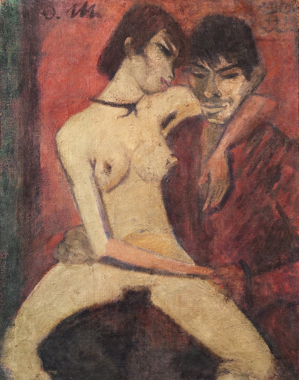 Amantes Gitanos Sentados, 1922 de Otto Mueller
