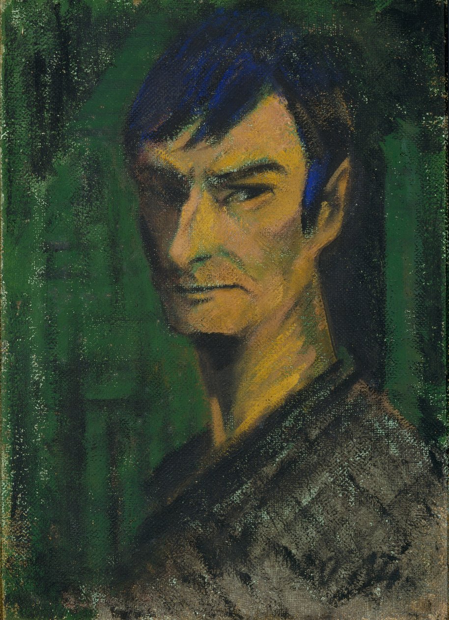 Autorretrato, c.1921 (temple sobre lienzo) de Otto Muller or Mueller