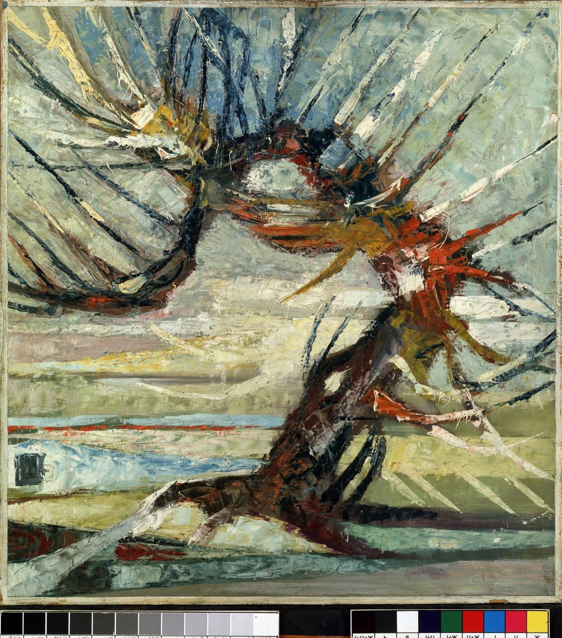 "A tree" (Un árbol) Pintura de Otto Mueller (1874-1930) (expresionismo) Óleo sobre lienzo. Museo de Bellas Artes Mikalojus Konstantinas Ciurlionis, Kaunas, Lituania de Otto Mueller