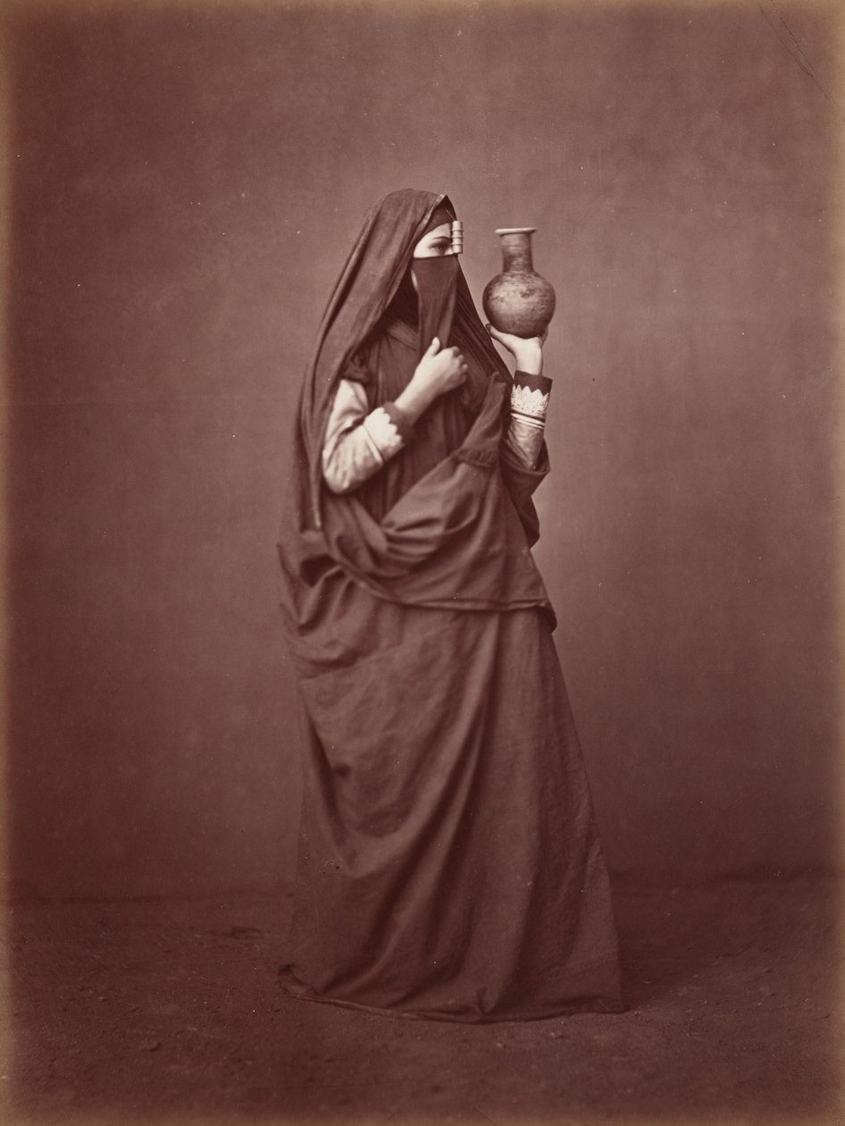 Retrato de una mujer egipcia,c. 1870 (foto) de Otto Schoefft