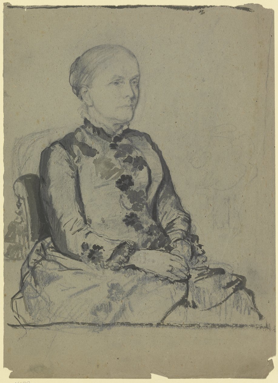 Retrato de Amalie Scholderer, cuñada del artista de Otto Scholderer