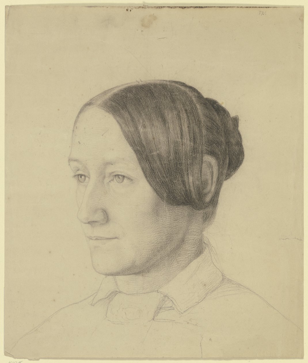Retrato de Emilie Scholderer, madre del artista de Otto Scholderer