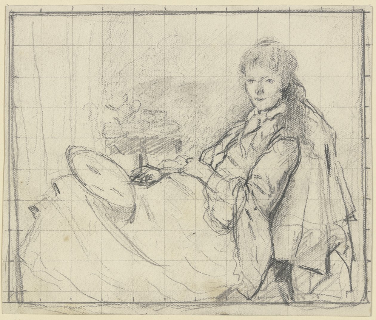 Luise Scholderer en la otomana de Otto Scholderer