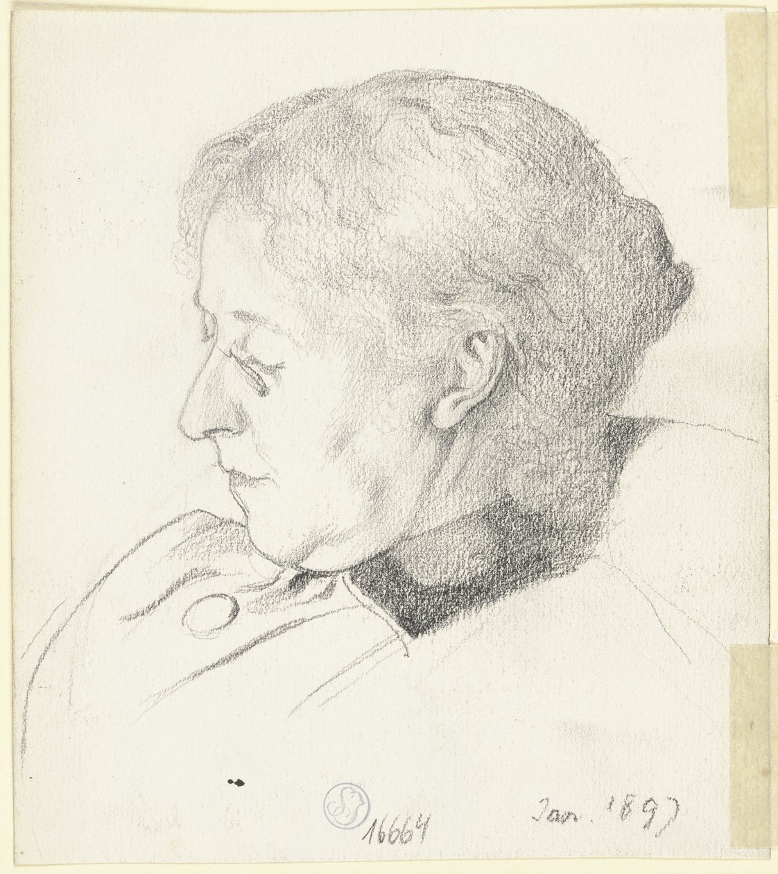 Luise Scholderer durmiendo de Otto Scholderer