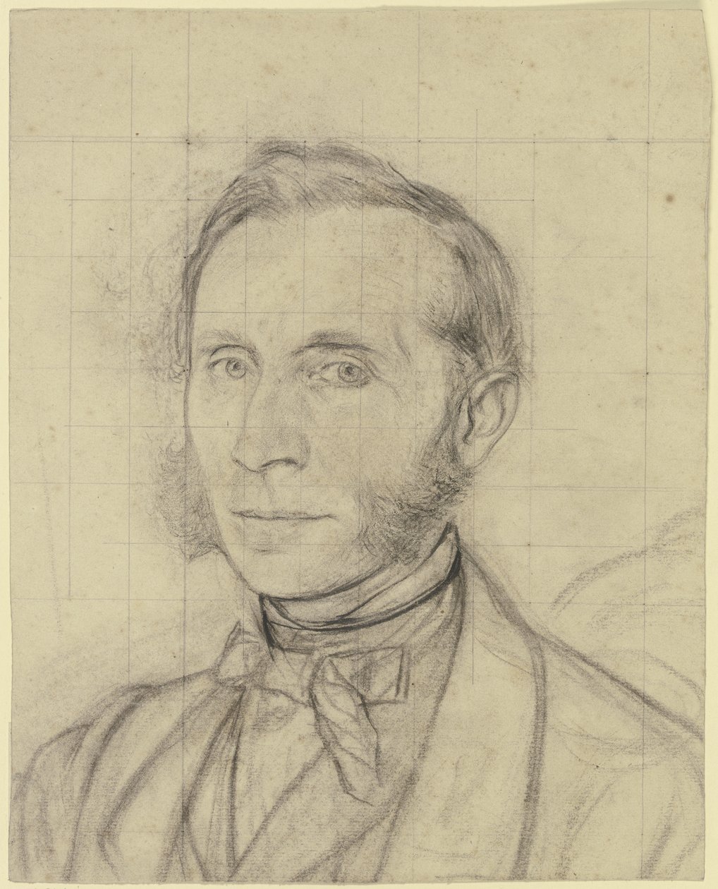 Retrato de un hombre con patillas de Otto Scholderer