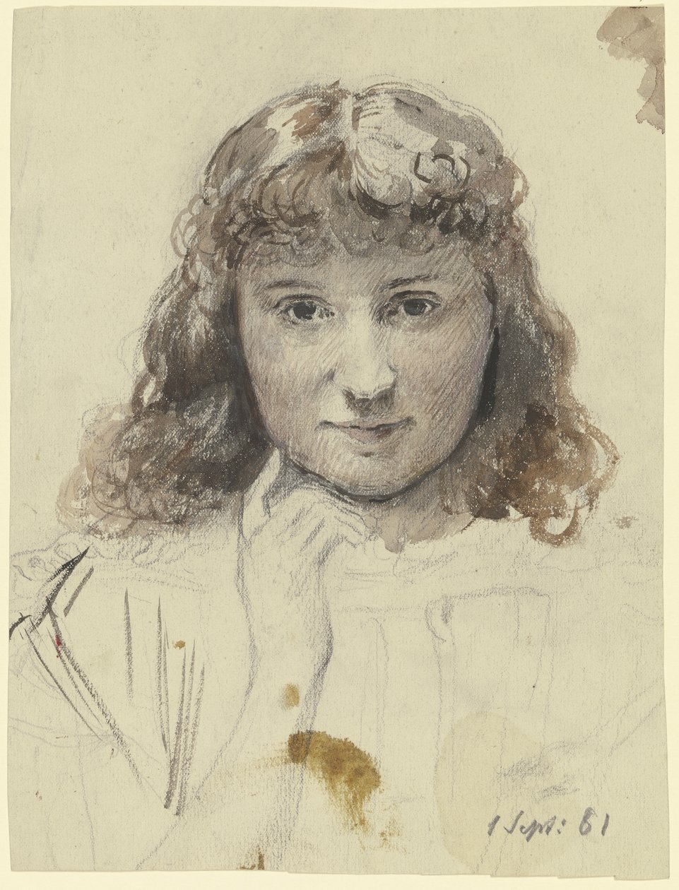 Retrato de una niña de Otto Scholderer