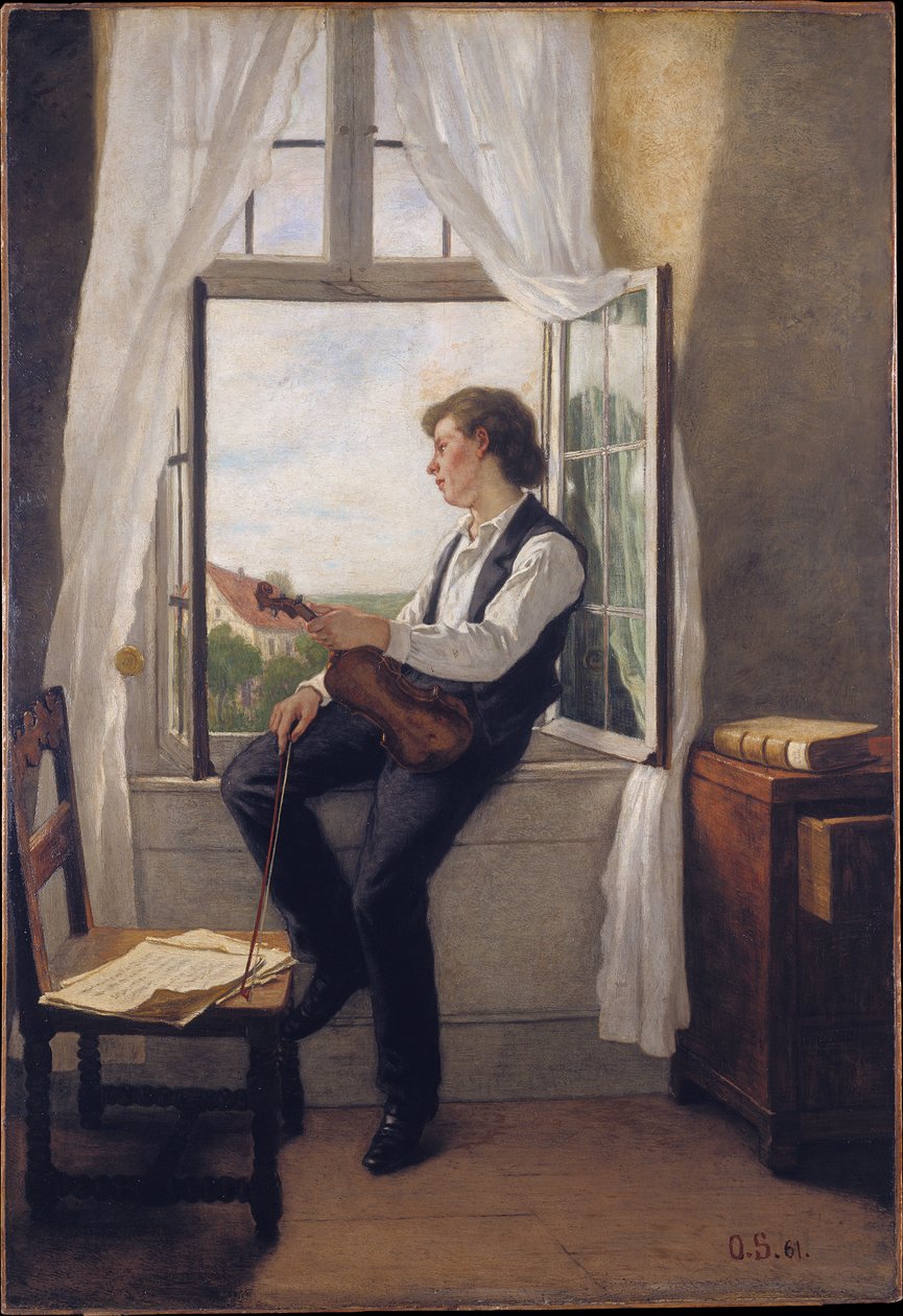 El violinista junto a la ventana de Otto Scholderer