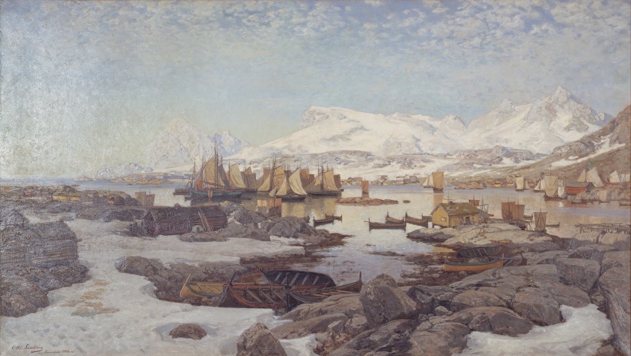 Día de primavera en Lofoten de Otto Sinding