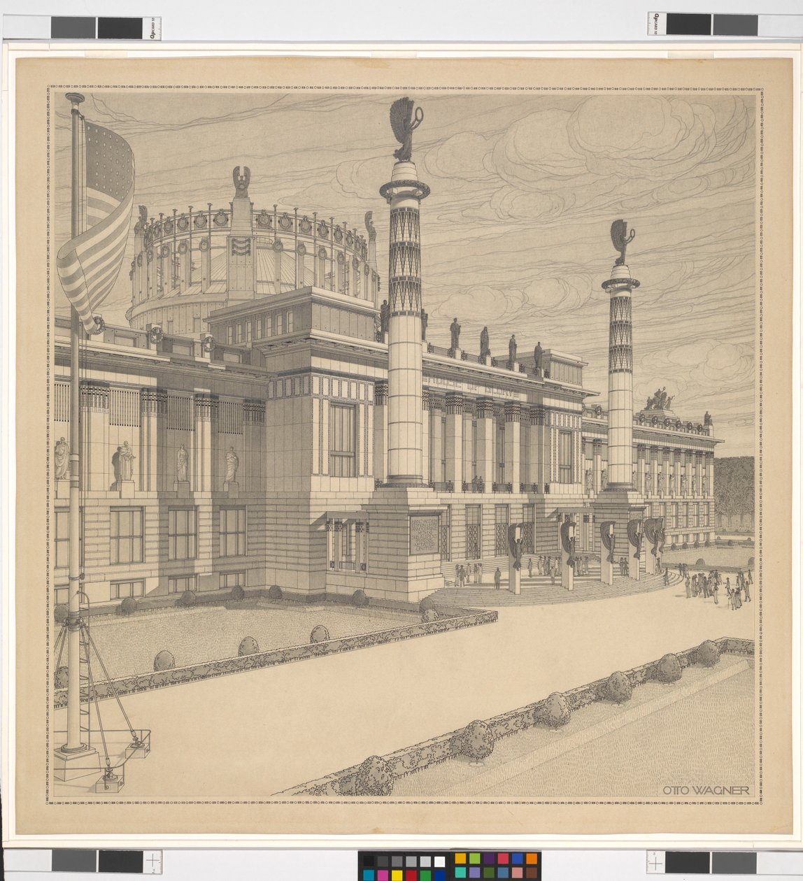 Casa de la gloria (San Francisco o Washington D.C.), perspectiva de Otto Wagner