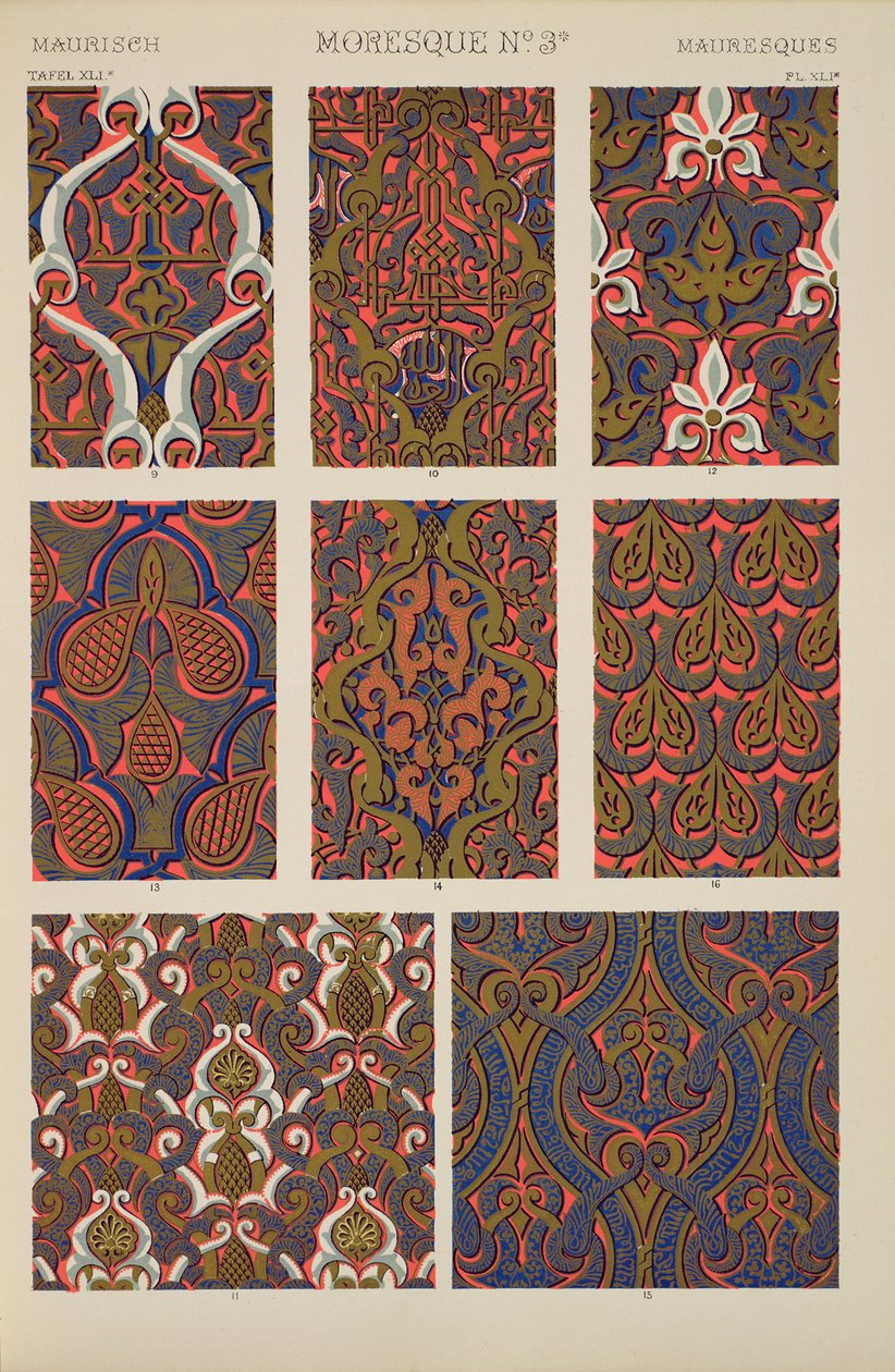 Ornamento Morisco del Capítulo X, Placa XLI de 