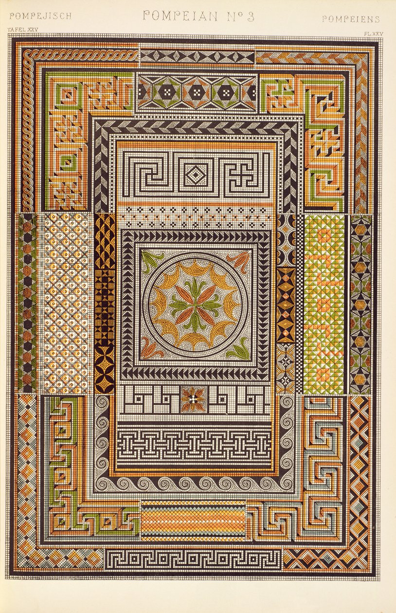 Ornamento Pompeyano de Ch V, Placa XXV de 