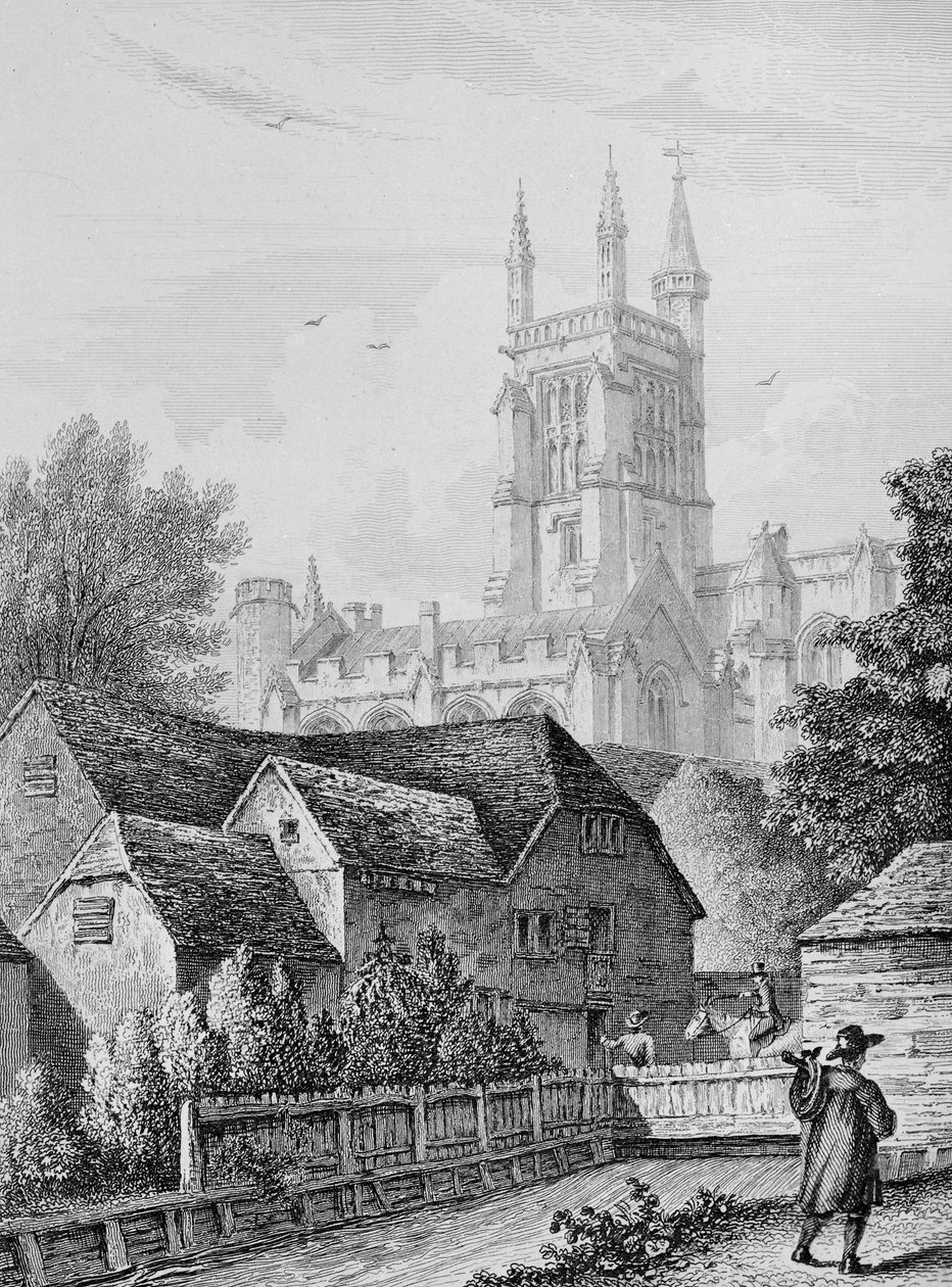 Torre del Colegio, Biblioteca y Molino Winchester, c.1830 de Owen Brown Carter