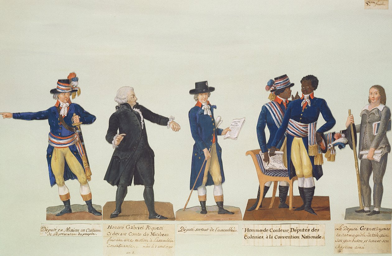 Diputados de la Convención Nacional, Mirabeau y el Diputado Granet. c.1794-5 de P. A. and J.B. Lesueur