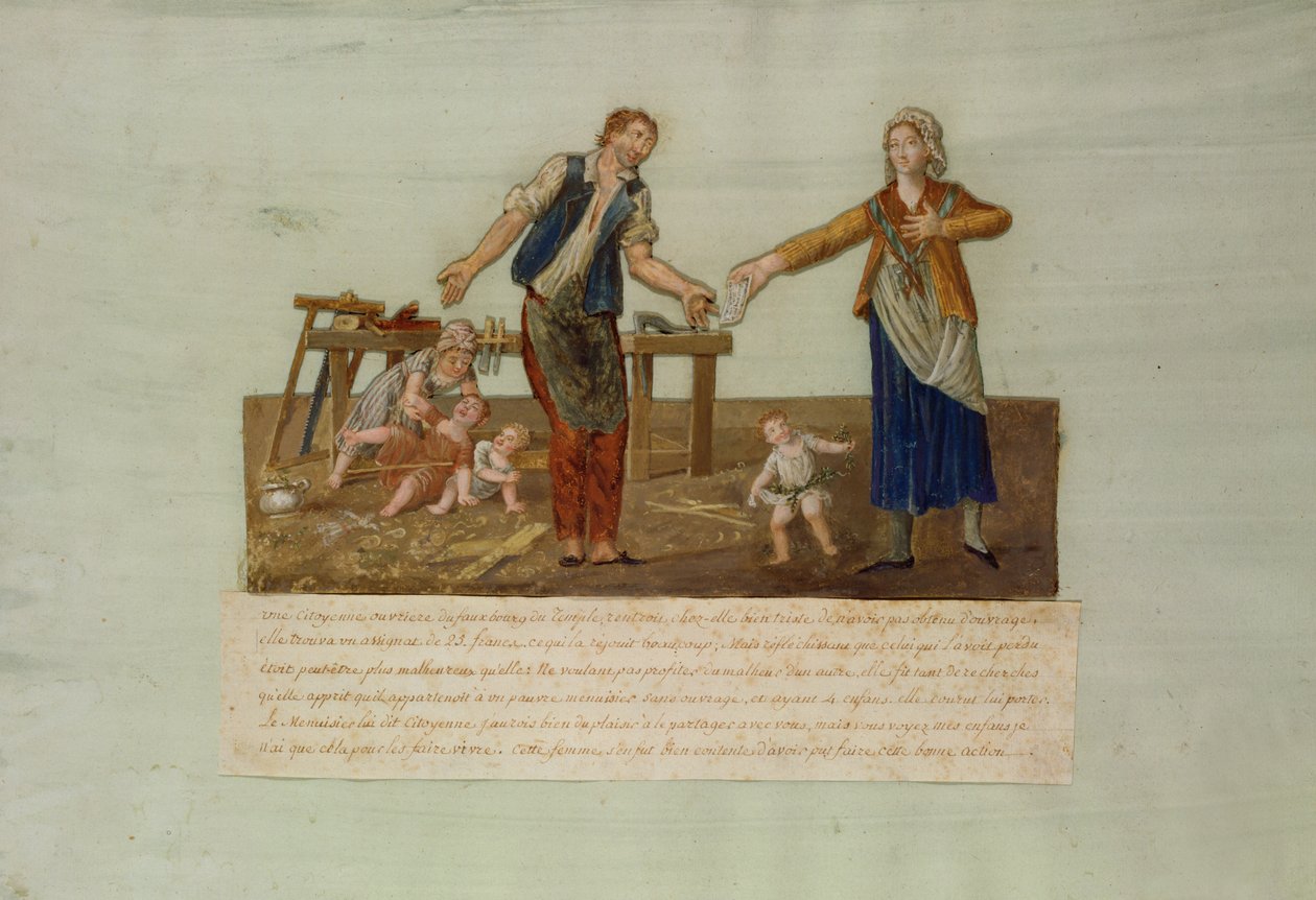 La honestidad de una ciudadana del distrito del Templo en París de P. A. and J.B. Lesueur