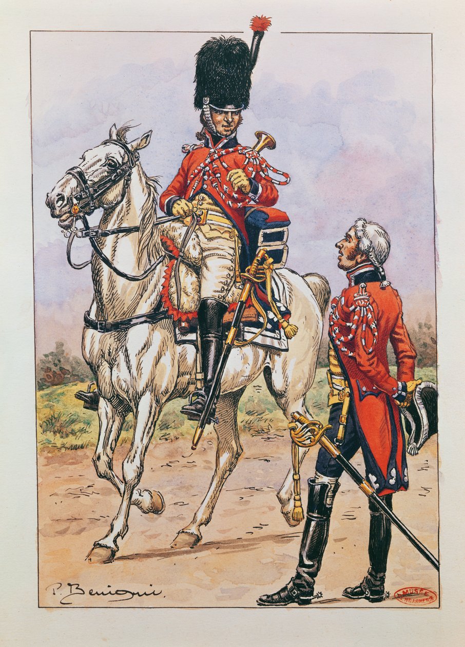 Corneta de la caballería de élite de la Guardia Imperial, 1804-06 de P. Benigni
