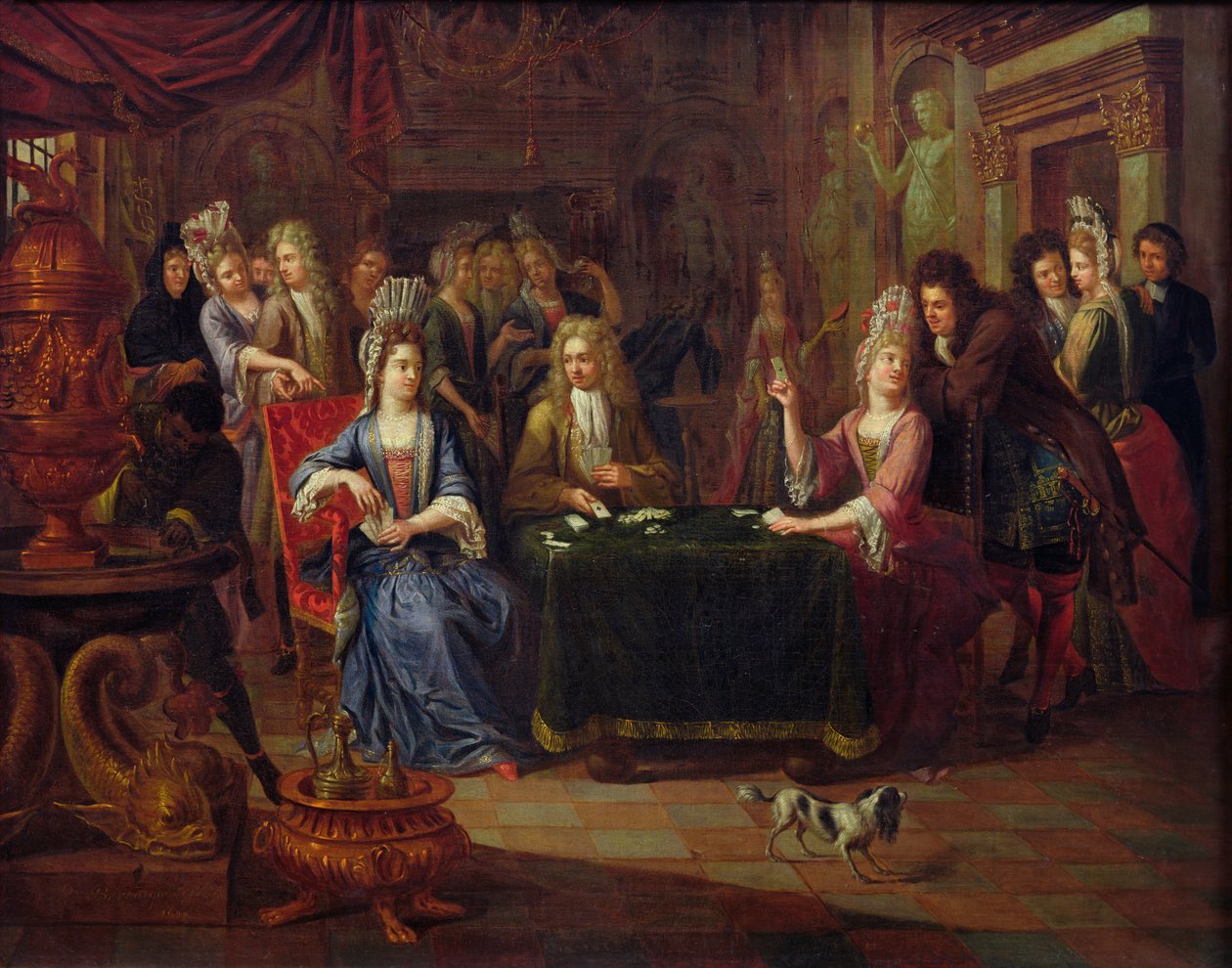 Los jugadores de cartas, 1699 de P. Bergaigne
