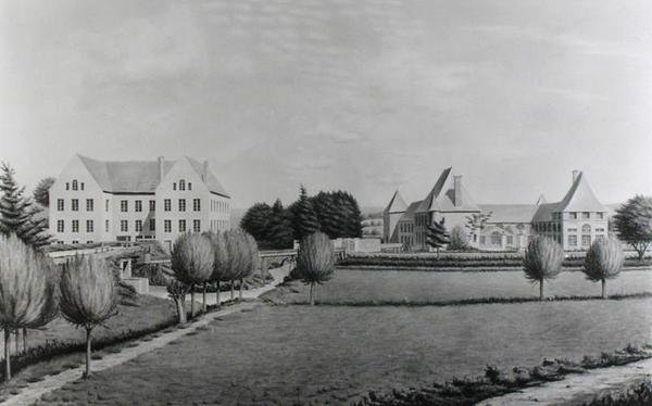 Vista de los Dos Molinos de Angecourt, fundados en 1812 por el Barón Neuflize de P. Dujardin