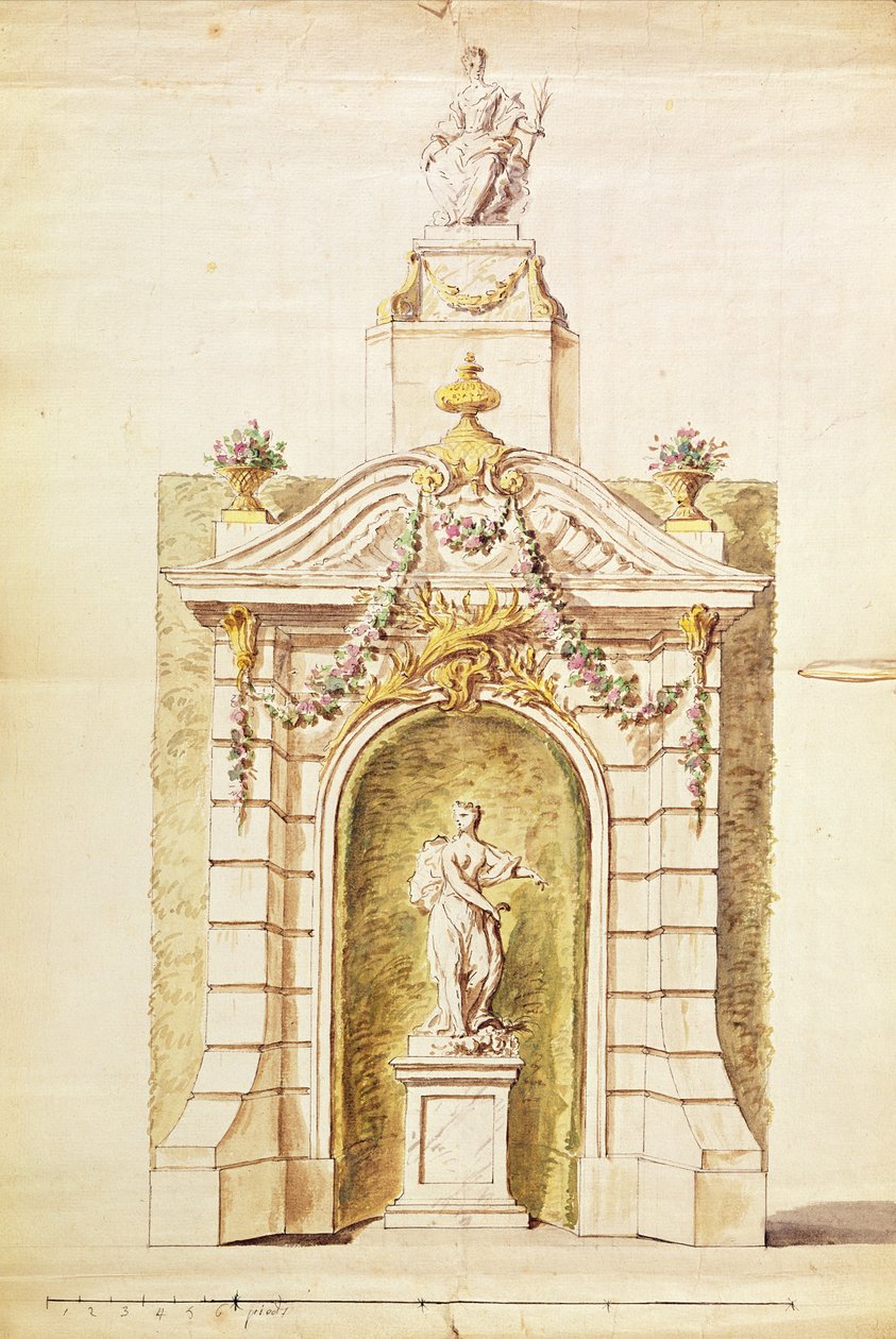 Proyecto para el Fuego de San Juan, 1741 de P. L. and L. C. Dumesnil