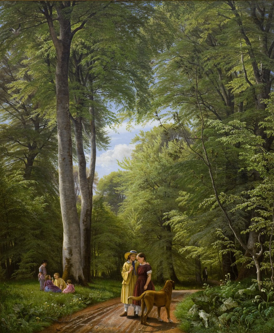 Un bosque de hayas en mayo cerca de la mansión Iselingen, Zelanda de P.C. Skovgaard