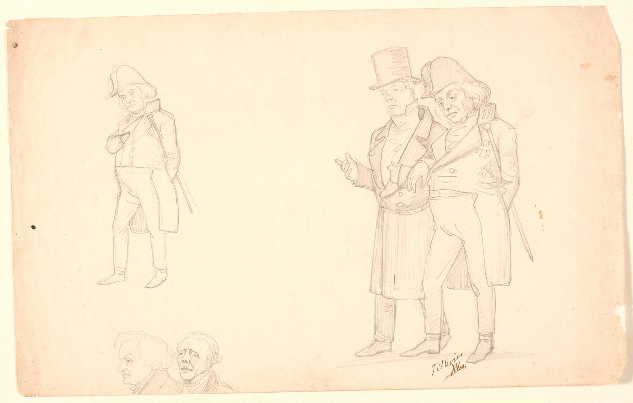 Caricatura de los hermanos Ørsted de P.C. Skovgaard